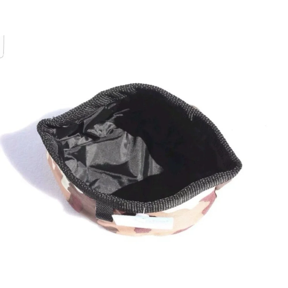 Large Collapsible Dog Bowls 34oz Travel Water Food Portable Foldable Canvas Camo